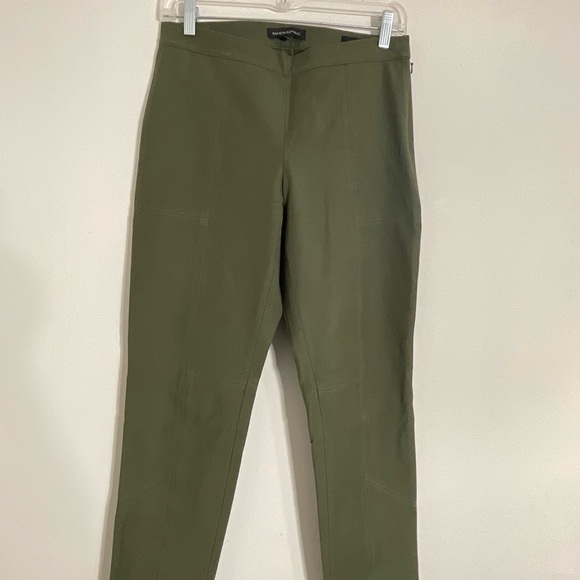 Banana Republic Devon Pants Womens Size 6 Green Cotton Rayon Skinny - Picture 3 of 9